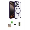 MARSİLYAN™- iPhone 16 Pro Max Kılıf Kıvılcım Prime - Siyah Joko Magic 5D Hayalet Cam + Raze Metal Kamera Lens - CLTM