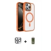 MARSİLYAN™- iPhone 16 Pro Max Kılıf Kıvılcım Prime - Siyah Joko Magic 5D Hayalet Cam + Pers Alüminyum Kamera Lens - GI