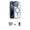 MARSİLYAN™- iPhone 16 Pro Max Kılıf Kıvılcım Prime - Siyah Joko Magic 5D Hayalet Cam + Pers Alüminyum Kamera Lens - GI