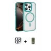 MARSİLYAN™- iPhone 16 Pro Max Kılıf Kıvılcım Prime - Siyah Joko Magic 5D Hayalet Cam + Pers Alüminyum Kamera Lens - GI
