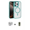 MARSİLYAN™- iPhone 16 Pro Max Kılıf Kıvılcım Prime - Siyah Joko Magic 5D Hayalet Cam + Pers Alüminyum Kamera Lens - GS