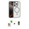 MARSİLYAN™- iPhone 16 Pro Max Kılıf Kıvılcım Prime - Siyah Joko Magic 5D Hayalet Cam + Raze Metal Kamera Lens - NLGY