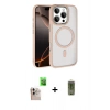 MARSİLYAN™- iPhone 16 Pro Max Kılıf Kıvılcım Prime - Siyah Joko Magic 5D Hayalet Cam + Raze Metal Kamera Lens - NLGY