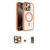 MARSİLYAN™- iPhone 16 Pro Max Kılıf Kıvılcım Prime - Siyah Joko Magic 5D Hayalet Cam + Pers Alüminyum Kamera Lens - CLTM