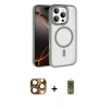 MARSİLYAN™- iPhone 16 Pro Max Kılıf Kıvılcım Prime - Siyah Joko Magic 5D Hayalet Cam + Pers Alüminyum Kamera Lens - CLTM