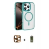 MARSİLYAN™- iPhone 16 Pro Max Kılıf Kıvılcım Prime - Siyah Joko Magic 5D Hayalet Cam + Pers Alüminyum Kamera Lens - CLTM