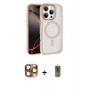 MARSİLYAN™- iPhone 16 Pro Max Kılıf Kıvılcım Prime - Siyah Joko Magic 5D Hayalet Cam + Pers Alüminyum Kamera Lens - CLTM