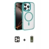 MARSİLYAN™- iPhone 16 Pro Max Kılıf Kıvılcım Prime - Siyah Joko Magic 5D Hayalet Cam + PVD Metal Kamera Lens - GD