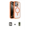 MARSİLYAN™- iPhone 16 Pro Max Kılıf Kıvılcım Prime - Siyah Joko Magic 5D Hayalet Cam + PVD Metal Kamera Lens - GD
