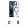 MARSİLYAN™- iPhone 16 Pro Max Kılıf Kıvılcım Prime - Siyah Joko Magic 5D Hayalet Cam + PVD Metal Kamera Lens - GD