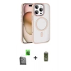 MARSİLYAN™- iPhone 16 Pro Max Kılıf Kıvılcım Prime - Siyah Joko Magic 5D Hayalet Cam + Raze Metal Kamera Lens - SH