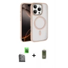 MARSİLYAN™- iPhone 16 Pro Max Kılıf Kıvılcım Prime - Siyah Joko Magic 5D Hayalet Cam + Raze Metal Kamera Lens - SH