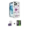 MARSİLYAN™- iPhone 16 Pro Max Kılıf Kozmos Doku - Şeffaf 360 Full Body Arka Koruyucu + Bilvis Titan Kamera Lens - SH