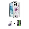 MARSİLYAN™- iPhone 16 Pro Max Kılıf Kozmos Doku - Şeffaf 360 Full Body Arka Koruyucu + Bilvis Titan Kamera Lens - TMGI