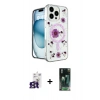 MARSİLYAN™- iPhone 16 Pro Max Kılıf Kozmos Doku - Siyah 360 Mat Full Body Arka Koruyucu + Bilvis Titan Kamera Lens - TMGI
