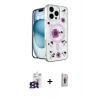 MARSİLYAN™- iPhone 16 Pro Max Kılıf Kozmos Doku - Siyah Bilvis 3D Cam Ekran Koruyucu + Bilvis Titan Kamera Lens - TMGI
