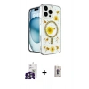 MARSİLYAN™- iPhone 16 Pro Max Kılıf Kozmos Doku - Siyah Bilvis 3D Cam Ekran Koruyucu + Bilvis Titan Kamera Lens - GS