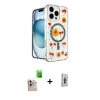 MARSİLYAN™- iPhone 16 Pro Max Kılıf Kozmos Doku - Siyah Bilvis 3D Cam Ekran Koruyucu + Raze Metal Kamera Lens - NLGY