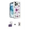 MARSİLYAN™- iPhone 16 Pro Max Kılıf Kozmos Doku - Siyah Bilvis 3D Cam Ekran Koruyucu + Bilvis Titan Kamera Lens - SH