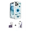 MARSİLYAN™- iPhone 16 Pro Max Kılıf Kozmos Doku - Siyah Bilvis 3X AR Hayalet Cam Ekran Koruyucu + Bilvis Titan Kamera Lens - GS