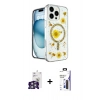 MARSİLYAN™- iPhone 16 Pro Max Kılıf Kozmos Doku - Siyah Bilvis 3X AR Hayalet Cam Ekran Koruyucu + Bilvis Titan Kamera Lens - GS