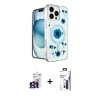 MARSİLYAN™- iPhone 16 Pro Max Kılıf Kozmos Doku - Siyah Bilvis 3X AR Hayalet Cam Ekran Koruyucu + Bilvis Titan Kamera Lens - TMGI