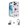MARSİLYAN™- iPhone 16 Pro Max Kılıf Kozmos Doku - Siyah Bilvis 3X AR Hayalet Cam Ekran Koruyucu + Bilvis Titan Kamera Lens - TMGI