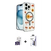 MARSİLYAN™- iPhone 16 Pro Max Kılıf Kozmos Doku - Siyah Bilvis 3X AR Hayalet Cam Ekran Koruyucu + Bilvis Titan Kamera Lens - TMGI
