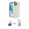 MARSİLYAN™- iPhone 16 Pro Max Kılıf Kozmos Doku - Siyah Bilvis 3X AR Hayalet Cam Ekran Koruyucu + Bilvis Titan Kamera Lens - SH