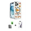 MARSİLYAN™- iPhone 16 Pro Max Kılıf Kozmos Doku - Siyah Bilvis 3X AR Hayalet Cam Ekran Koruyucu + Raze Metal Kamera Lens - SH