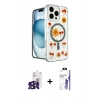 MARSİLYAN™- iPhone 16 Pro Max Kılıf Kozmos Doku - Siyah Bilvis 3X AR HD Cam Ekran Koruyucu + Bilvis Titan Kamera Lens - SH