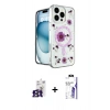 MARSİLYAN™- iPhone 16 Pro Max Kılıf Kozmos Doku - Siyah Bilvis 3X AR HD Cam Ekran Koruyucu + Bilvis Titan Kamera Lens - TMGI