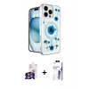 MARSİLYAN™- iPhone 16 Pro Max Kılıf Kozmos Doku - Siyah Bilvis 3X AR HD Cam Ekran Koruyucu + Bilvis Titan Kamera Lens - GS