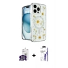 MARSİLYAN™- iPhone 16 Pro Max Kılıf Kozmos Doku - Siyah Bilvis 3X AR HD Cam Ekran Koruyucu + Bilvis Titan Kamera Lens - GS