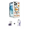 MARSİLYAN™- iPhone 16 Pro Max Kılıf Kozmos Doku - Siyah Bilvis 3X AR HD Cam Ekran Koruyucu + Bilvis Titan Kamera Lens - TMGI