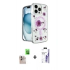 MARSİLYAN™- iPhone 16 Pro Max Kılıf Kozmos Doku - Siyah Bilvis 3X AR HD Cam Ekran Koruyucu + Raze Metal Kamera Lens - NLGY