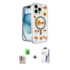MARSİLYAN™- iPhone 16 Pro Max Kılıf Kozmos Doku - Siyah Bilvis 3X AR HD Cam Ekran Koruyucu + Raze Metal Kamera Lens - NLGY