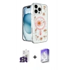 MARSİLYAN™- iPhone 16 Pro Max Kılıf Kozmos Doku - Siyah Bilvis 5in1 3D Magic Cam Ekran Koruyucu + Bilvis Titan Kamera Lens - GS