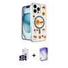 MARSİLYAN™- iPhone 16 Pro Max Kılıf Kozmos Doku - Siyah Bilvis 5in1 3D Magic Cam Ekran Koruyucu + Bilvis Titan Kamera Lens - GS