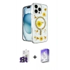 MARSİLYAN™- iPhone 16 Pro Max Kılıf Kozmos Doku - Siyah Bilvis 5in1 3D Magic Cam Ekran Koruyucu + Bilvis Titan Kamera Lens - SH