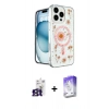 MARSİLYAN™- iPhone 16 Pro Max Kılıf Kozmos Doku - Siyah Bilvis 5in1 3D Magic Cam Ekran Koruyucu + Bilvis Titan Kamera Lens - TMGI