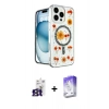 MARSİLYAN™- iPhone 16 Pro Max Kılıf Kozmos Doku - Siyah Bilvis 5in1 3D Magic Cam Ekran Koruyucu + Bilvis Titan Kamera Lens - TMGI