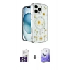 MARSİLYAN™- iPhone 16 Pro Max Kılıf Kozmos Doku - Siyah Bilvis 5in1 5D Magic Hayalet Cam Ekran Koruyucu + Bilvis Titan Kamera Lens - GS