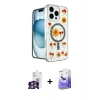 MARSİLYAN™- iPhone 16 Pro Max Kılıf Kozmos Doku - Siyah Bilvis 5in1 5D Magic Hayalet Cam Ekran Koruyucu + Bilvis Titan Kamera Lens - GS