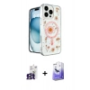 MARSİLYAN™- iPhone 16 Pro Max Kılıf Kozmos Doku - Siyah Bilvis 5in1 5D Magic Hayalet Cam Ekran Koruyucu + Bilvis Titan Kamera Lens - TMGI
