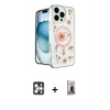 MARSİLYAN™- iPhone 16 Pro Max Kılıf Kozmos Doku - Siyah Bilvis Hayalet Cam Ekran Koruyucu + PVD Metal Kamera Lens - GS