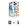 MARSİLYAN™- iPhone 16 Pro Max Kılıf Kozmos Doku - Siyah Bilvis Hayalet Cam Ekran Koruyucu + Siyah PVD Metal Kamera Lens
