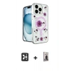 MARSİLYAN™- iPhone 16 Pro Max Kılıf Kozmos Doku - Siyah Bilvis Hayalet Cam Ekran Koruyucu + Siyah PVD Metal Kamera Lens