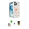 MARSİLYAN™- iPhone 16 Pro Max Kılıf Kozmos Doku - Siyah Buffer Cam Ekran Koruyucu + Raze Metal Kamera Lens - NLGY