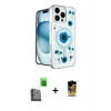 MARSİLYAN™- iPhone 16 Pro Max Kılıf Kozmos Doku - Siyah Buffer Cam Ekran Koruyucu + Raze Metal Kamera Lens - SH